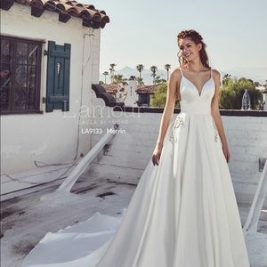 Calla Blanche satin wedding dress